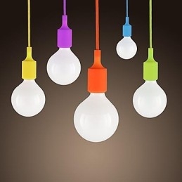 Mini Pendellampe Med 1 Lys Moderne Minimalistisk Silikon I Godterifarger