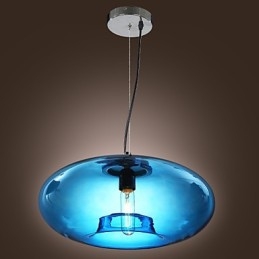 Pendellampe Moderne Design Blå Glasspære Inkludert