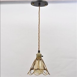 Amerikansk Landlig Vintage Enkelthodet Lotus Jernlysekrone