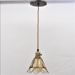 Amerikansk Landlig Vintage Enkelthodet Lotus Jernlysekrone