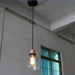 Minimalistisk Unik Retro Glasslysekrone