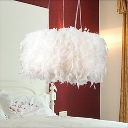 Hot Selling Dia Fashion Feather Lysekrone Moderne Lys