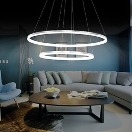Moderne Design Pendellampe 4 Høy Kvalitet Akryl Dobbel Ringformet