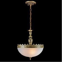 Tradisjonell Klassisk Vintage Retro Bronse Metall Pendellampe