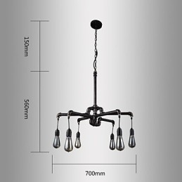 Retro Taklampe I Metall, Kafé