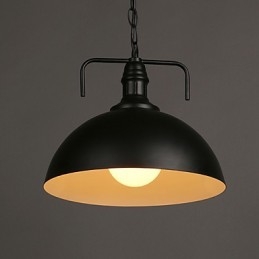 Nordisk-Amerikansk Landlig Industriell Halvsirkelformet Smijernslampe Med Ett Hode