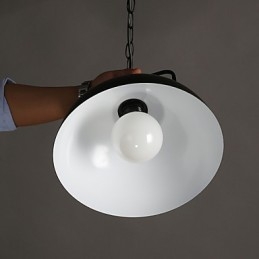 Nordisk-Amerikansk Landlig Industriell Halvsirkelformet Smijernslampe Med Ett Hode