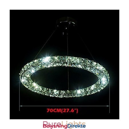 Krystall Pendellampe Moderne Enkel D70Cm Tre Sider K9 Krystall Innendørs Taklamper Lampearmaturer