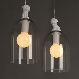 Tegneseriehund Droplight Taipei Rural Glass Individualitet Kreativ Liten Droplight Lampe
