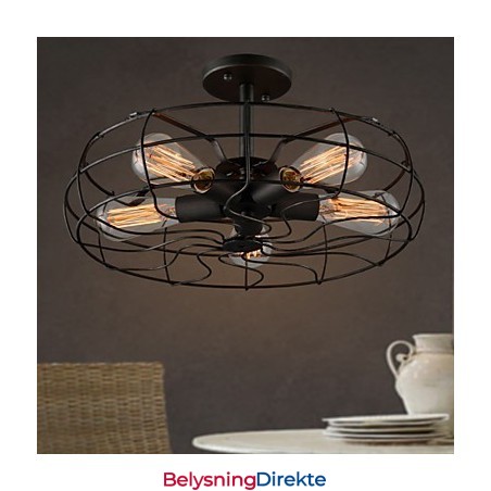 Amerikansk Landlig Industridesignerlampe Personlig Lampe Europeisk Retro Viftetaklampe