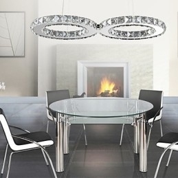 Moderne Og Moderne Krystallkrommetallpendellampe