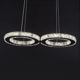 Moderne Og Moderne Krystallkrommetallpendellampe