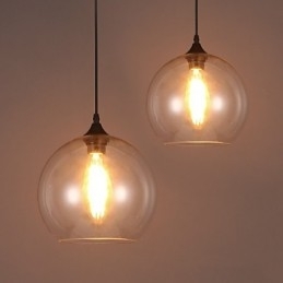 Amerikansk Kreativ Nordisk Kontraktert Landlig Glasskule Med Ett Hode, Droplight-Lampe