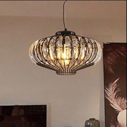 Enkel Krystalllysekrone Lysekrone Jernkunst Kreativ