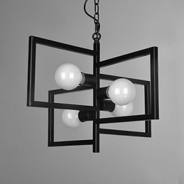 Vintage Landlig Maling Metall Pendellampe Garasje