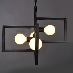 Vintage Landlig Maling Metall Pendellampe Garasje