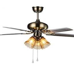 Takvifter Luxe Eco Moderne Takvifte Med Lys 42-Tommers Blader Børstet Stålfinish