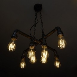 Loftlampe Utspiller Rollen Til Kreativ Industriell Vind Som Gjenoppretter Gamle Måter Conduit Droplight