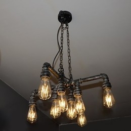 Loftlampe Utspiller Rollen Til Kreativ Industriell Vind Som Gjenoppretter Gamle Måter Conduit Droplight