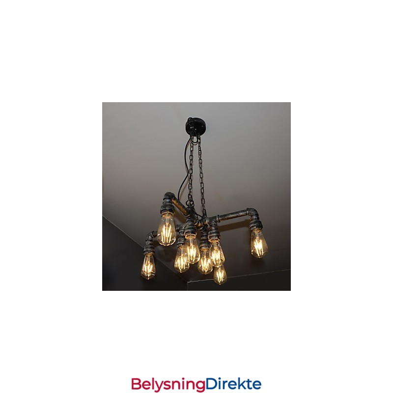 Loftlampe Utspiller Rollen Til Kreativ Industriell Vind Som Gjenoppretter Gamle Måter Conduit Droplight