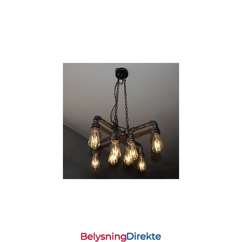 Loftlampe Utspiller Rollen Til Kreativ Industriell Vind Som Gjenoppretter Gamle Måter Conduit Droplight