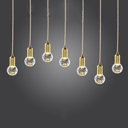 Moderne Samtidsstil Vintage Mini-Stil Gullmetall Pendellampe