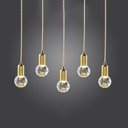 Moderne Samtidsstil Vintage Mini-Stil Gullmetall Pendellampe