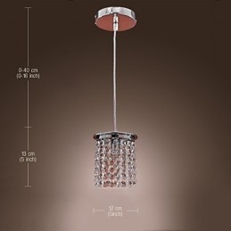 Moderne Og Moderne Krystall Mini-Stil Galvanisert Pendellampe