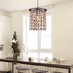 Moderne Og Moderne Krystall Mini-Stil Galvanisert Pendellampe