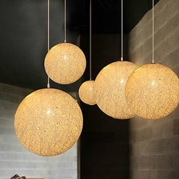 Moderne Og Kontrahert Sfærisk Cany Art-Lampe Med Hampkule