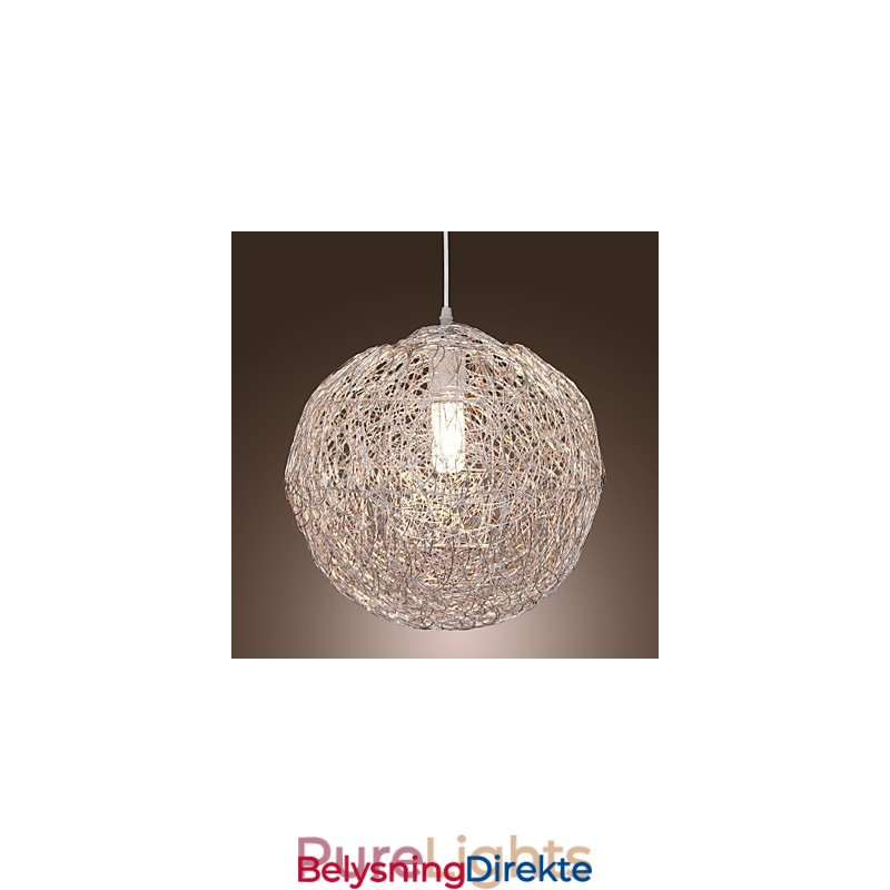 Moderne Og Moderne Globeformet Pendellampe I Krom I Ministil