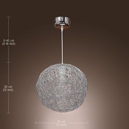 Moderne Og Moderne Globeformet Pendellampe I Krom I Ministil