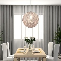 Moderne Og Moderne Globeformet Pendellampe I Krom I Ministil