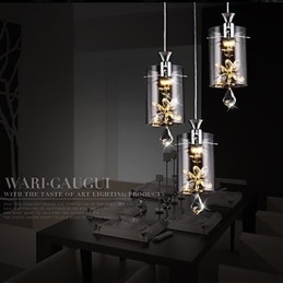 Moderne Samtids Krystall Andre Glass Pendellampe