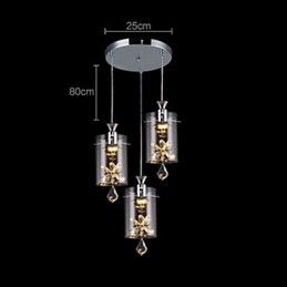 Moderne Samtids Krystall Andre Glass Pendellampe