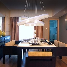 Krystall Pendellampe Moderne Lampe Med Tre Ringer