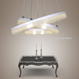 Krystall Pendellampe Moderne Lampe Med Tre Ringer