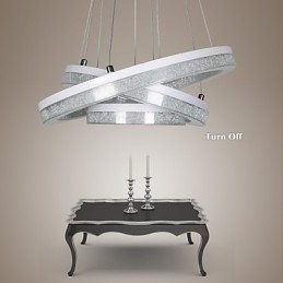 Krystall Pendellampe Moderne Lampe Med Tre Ringer