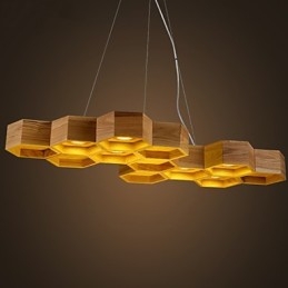 Designer Art Individuality Lysekrone Enkel Honeycomb Trelampe