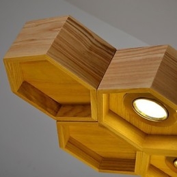 Designer Art Individuality Lysekrone Enkel Honeycomb Trelampe