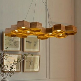 Designer Art Individuality Lysekrone Enkel Honeycomb Trelampe